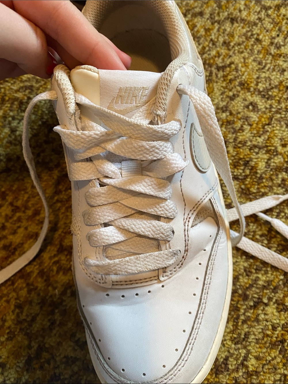 Nike White Gray Mesh Sneaker (White Logo)